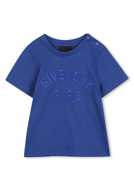 T-shirt con logo ricamato GIVENCHY KIDS | H31286865